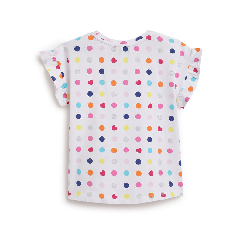 Girls Multicolor Printed T-shirt (Pack of 3) image number 7